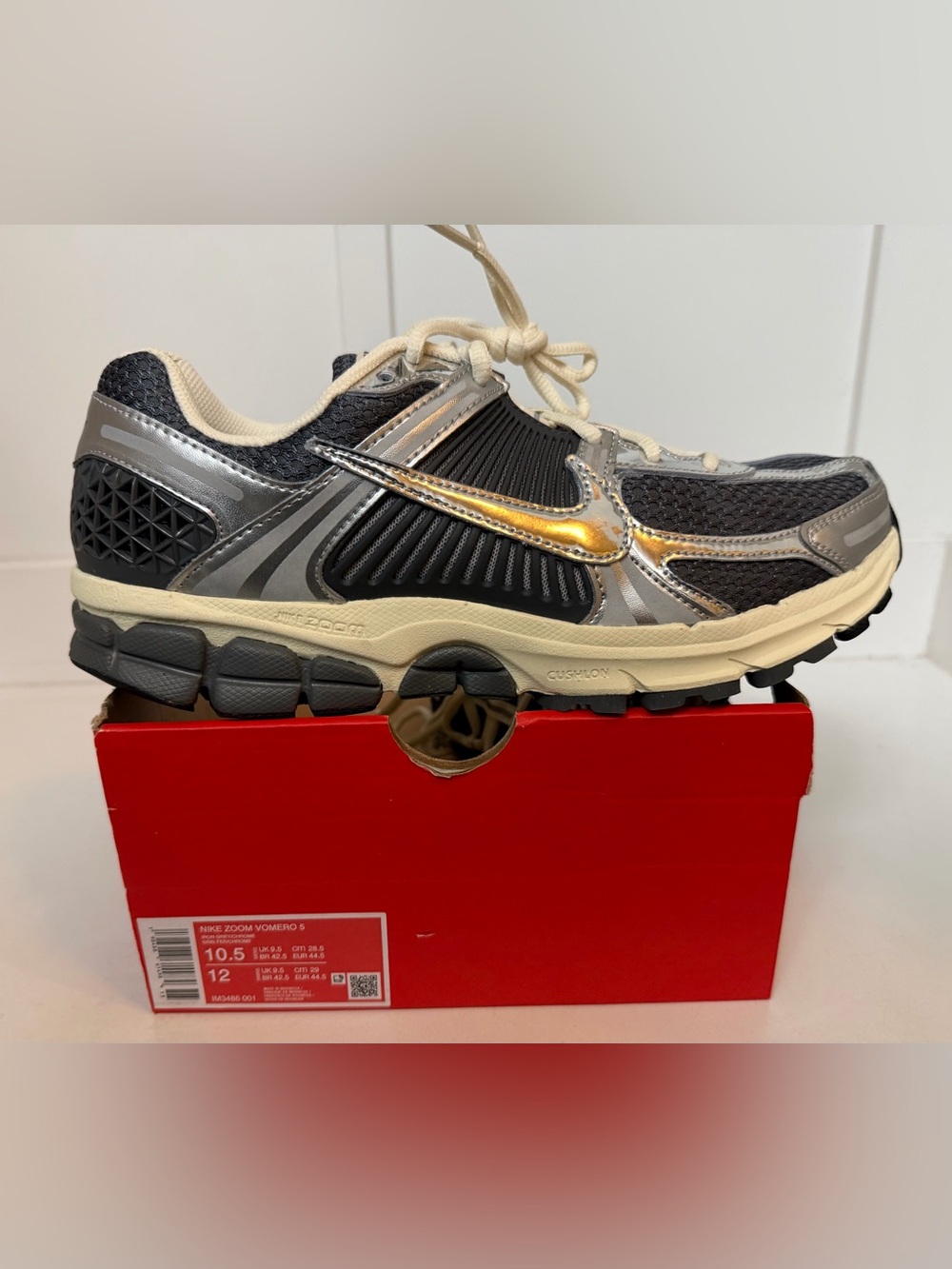 NIB Nike Zoom Vomero 5 Iron Grey/Chrome IM3486-001 Running Shoes Mens Size 10.5
